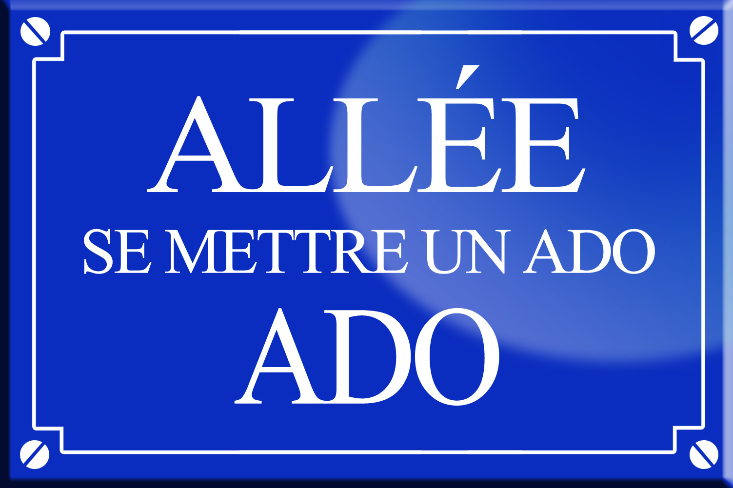 Allée se mettre un ado ado - 20x13,2cm - Sticker/autocollant