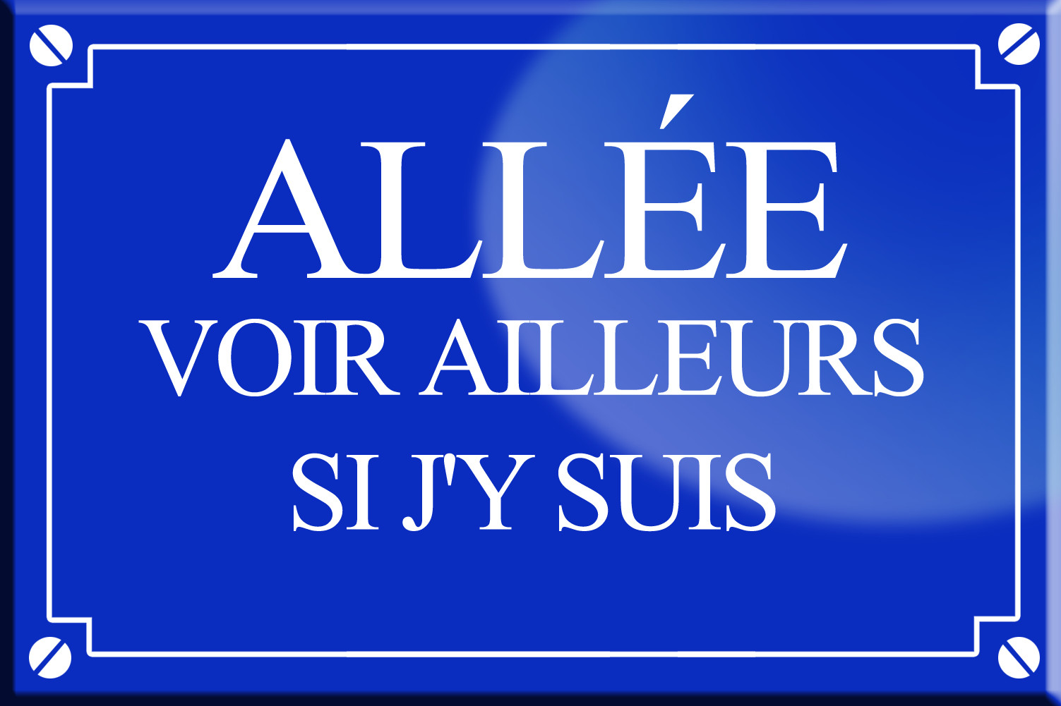 Allée voir ailleurs si j'y suis - 20x13,2cm - Sticker/autocollant