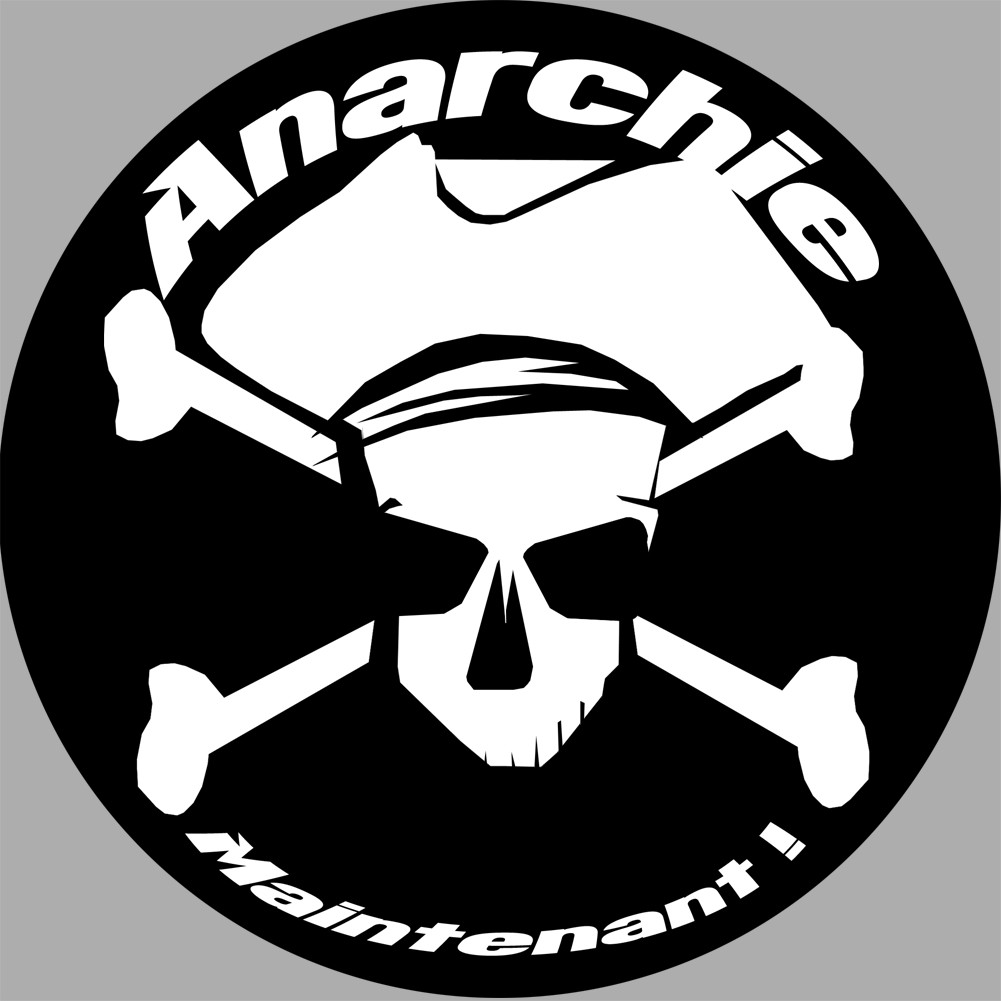 anarchiste noir - 5x5cm - Sticker/autocollant