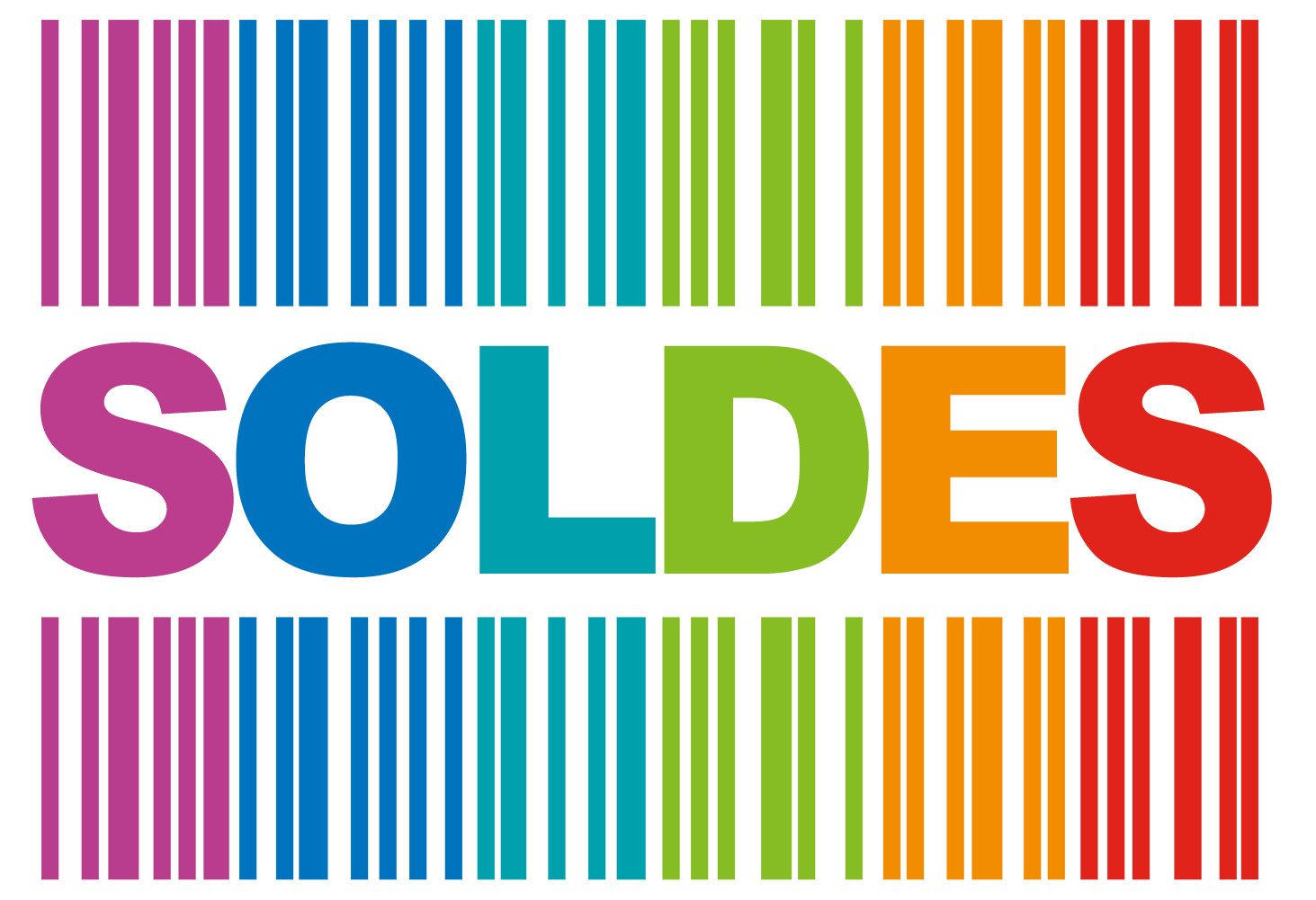 solde ambiance code barre - 20x13.5cm - Sticker/autocollant