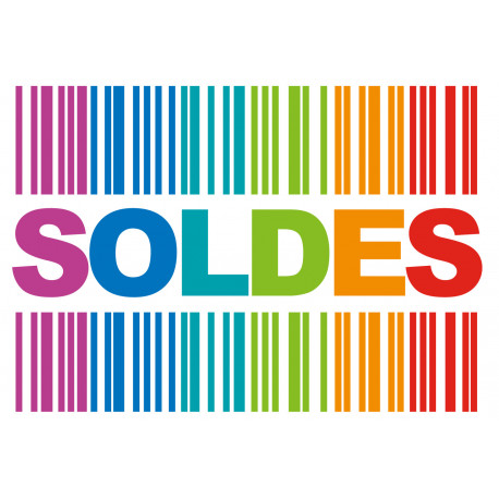 solde ambiance code barre - 15x10cm - Sticker/autocollant