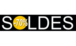 solde design 70% - 26x6cm - Sticker/autocollant