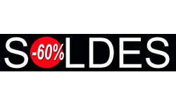 solde design 60% - 26x6cm - Sticker/autocollant