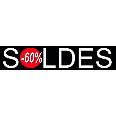 solde design 60% - 26x6cm - Sticker/autocollant