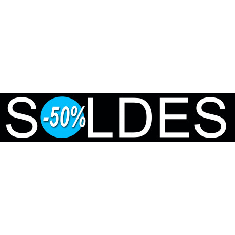 solde design 50% - 26x6cm - Sticker/autocollant