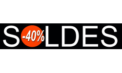 solde design 40% - 26x6cm - Sticker/autocollant