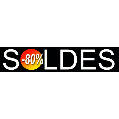 solde design 80% - 26x6cm - Sticker/autocollant