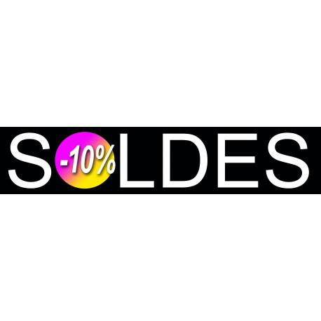 solde design 10% - 26x6cm - Sticker/autocollant