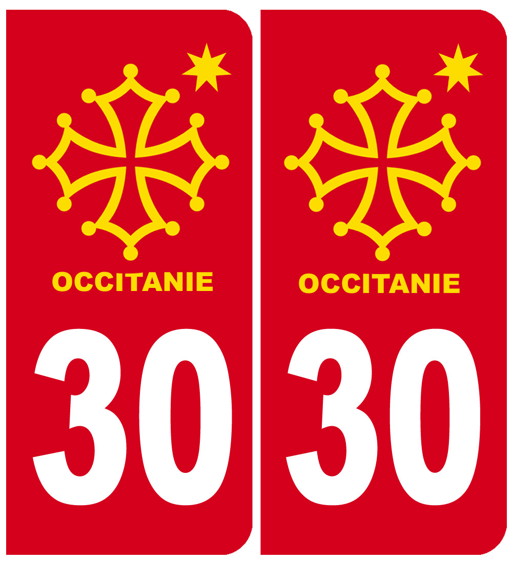 immatriculation 30 Occitanie - Sticker/autocollant