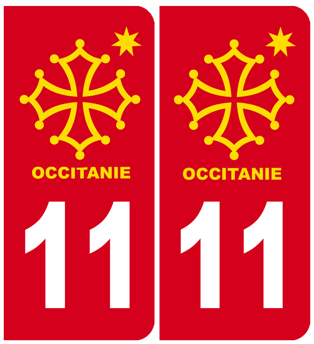 immatriculation 11 Occitanie - Sticker/autocollant