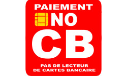 paiement NO CB - 5cm - Sticker/autocollant