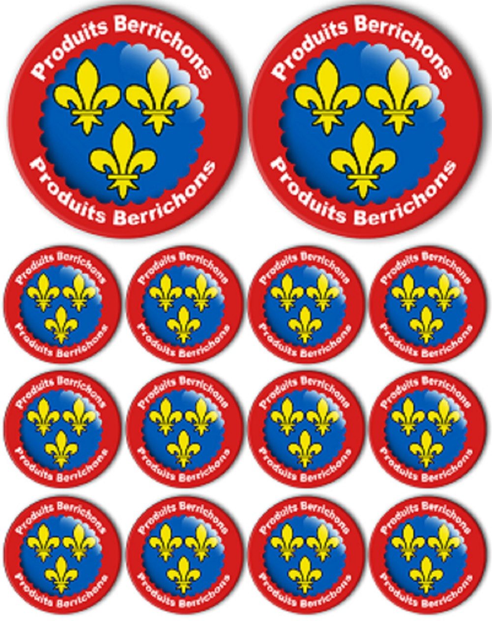 Produits Berrichons - 2fois 10cm et 12fois 5cm - Sticker/autocollant