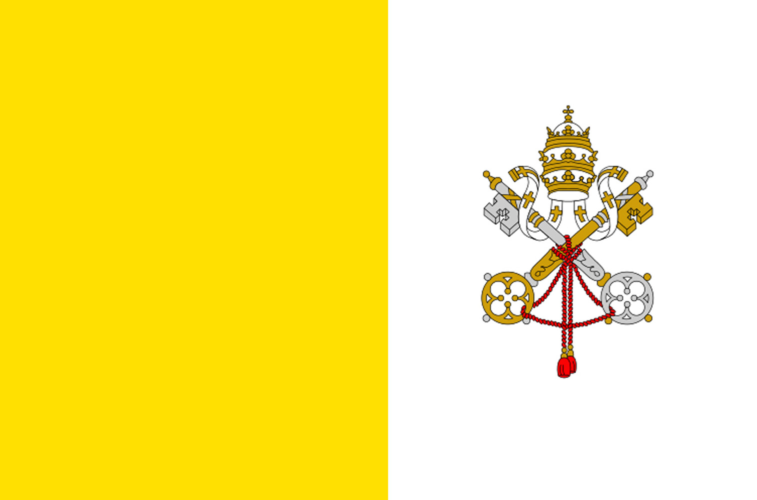 Drapeau Vatican - 19.5 x 13 cm - Sticker/autocollant