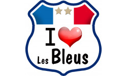 I love les bleus ! - 5x5cm - Sticker/autocollant