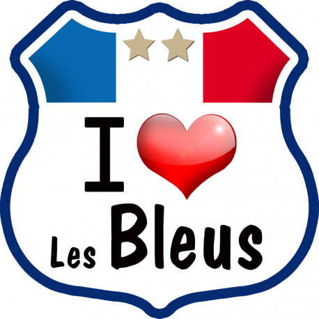 I love les bleus ! - 5x5cm - Sticker/autocollant