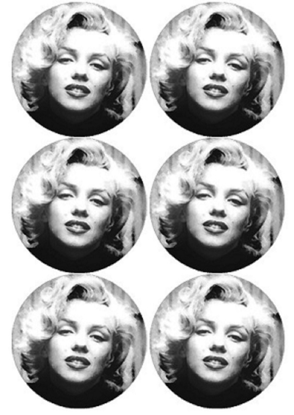 Marilyn Monroe (6 fois 9 cm) - Sticker/autocollant