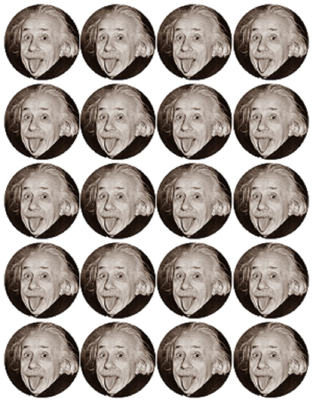 Albert Einstein (20 fois 5cm) - Sticker/autocollant