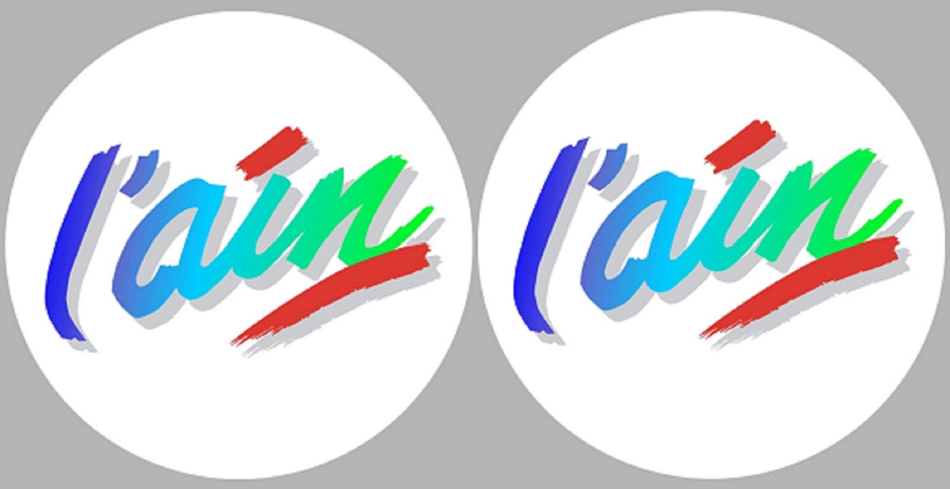 Département de l'Ain 01 (2 fois 10cm) - Sticker/autocollant