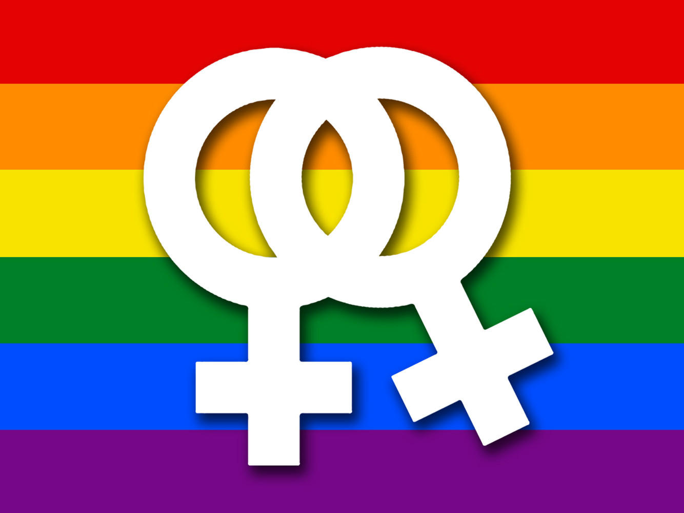 DRAPEAU LGBT lesbien - 20x15cm - Sticker/autocollant