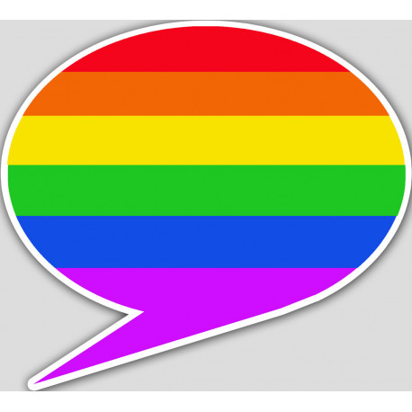 Bulle LGBT - 29x26cm - Sticker/autocollant