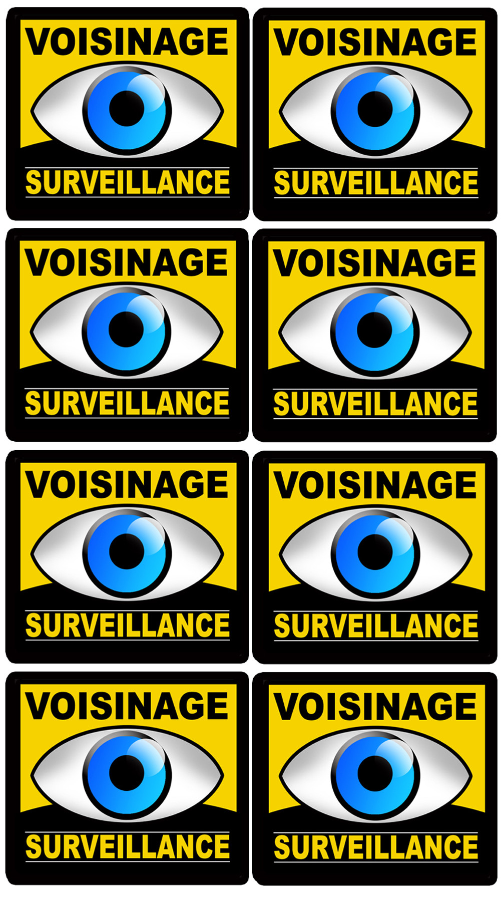 voisinage surveillance - 8fois 5cm - Sticker/autocollant