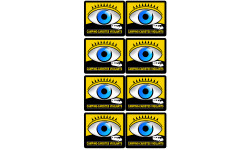 camping-caristes vigilants - 8 stickers 5cm - Sticker/autocollant