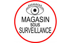 Magasin sous une surveillance - 20x20cm - Sticker/autocollant