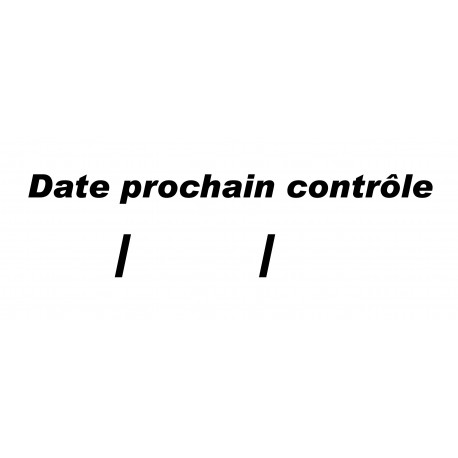 date prochain contrôle - 29x11.5cm - Sticker/autocollant