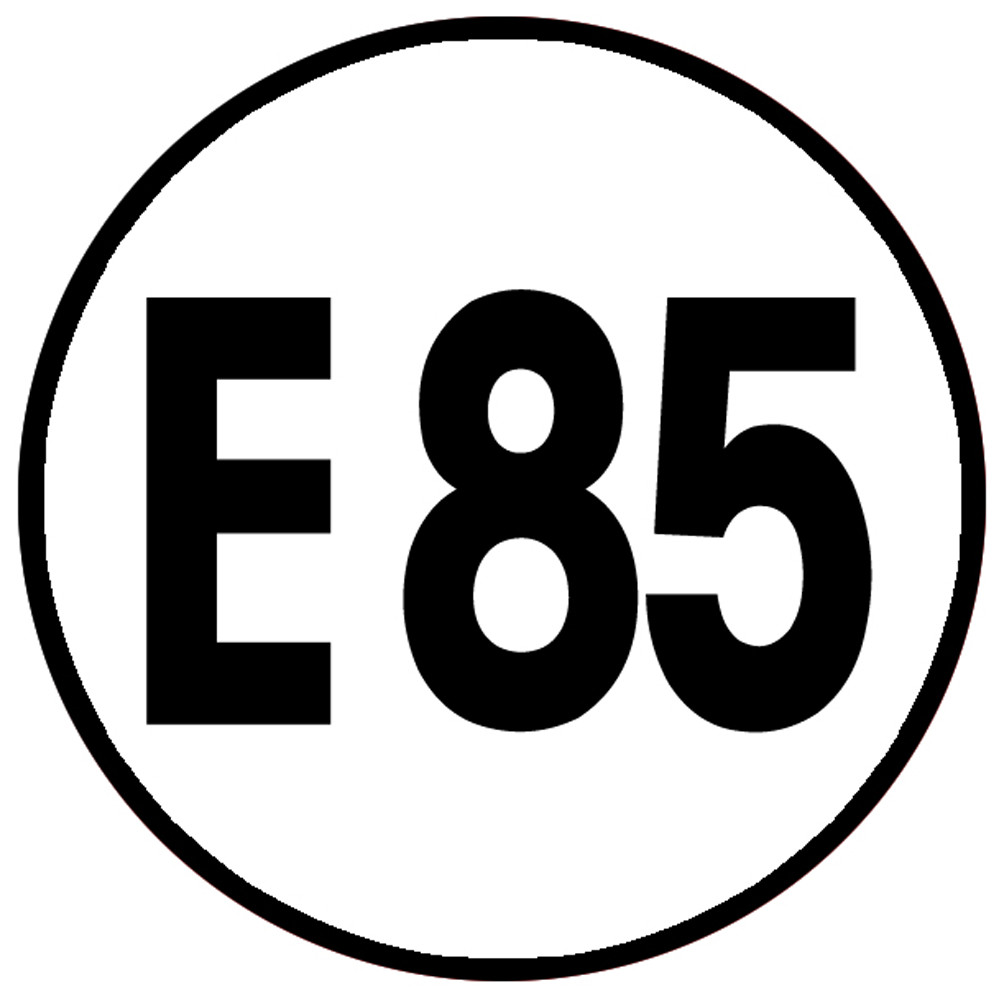 E85 - 10x10cm - Sticker/autocollant