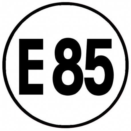 E85 - 15x15cm - Sticker/autocollant