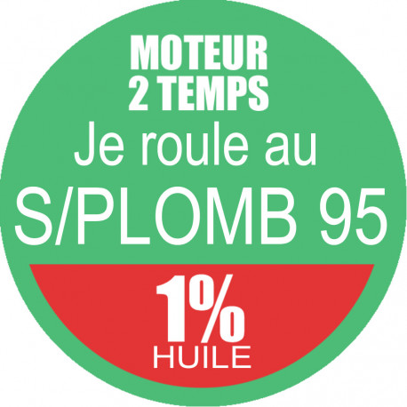 SANS PLOMB 95 - mélange 1 de 10cm - Sticker/autocollant