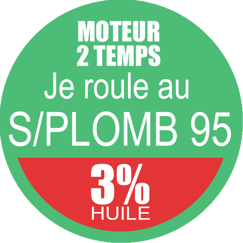 SANS PLOMB 95 - mélange 3 de 5cm - Sticker/autocollant