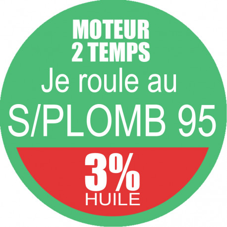 SANS PLOMB 95 - mélange 3 de 10cm - Sticker/autocollant