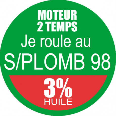 SANS PLOMB 98 - mélange 3 de 20cm - Sticker/autocollant