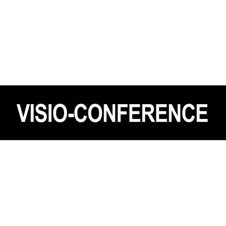 VISIO-CONFERENCE noir - 29x7cm - Sticker/autocollant