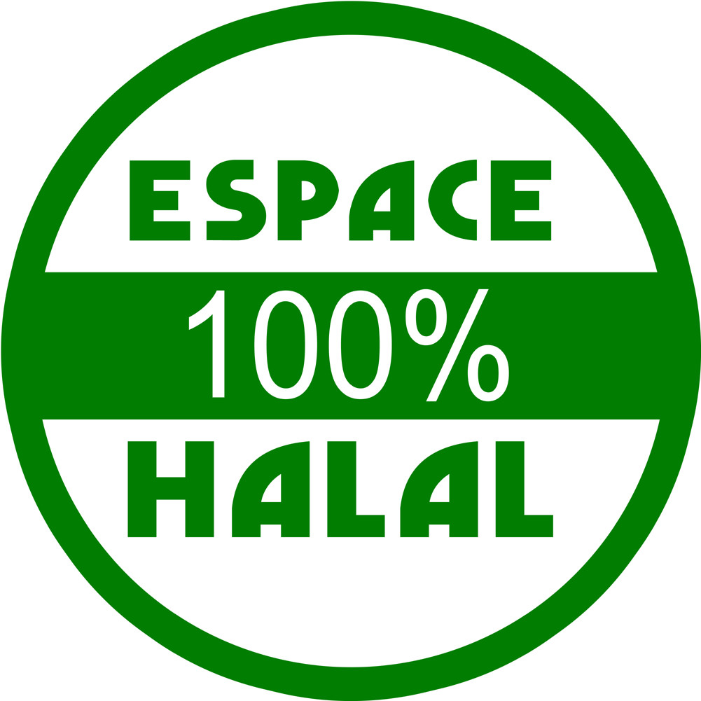 Halal 100 pourcent - 5x5cm - Sticker/autocollant