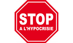 hypocrisie STOP - 10x10cm - Sticker/autocollant