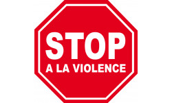 violence STOP - 10x10cm - Sticker/autocollant