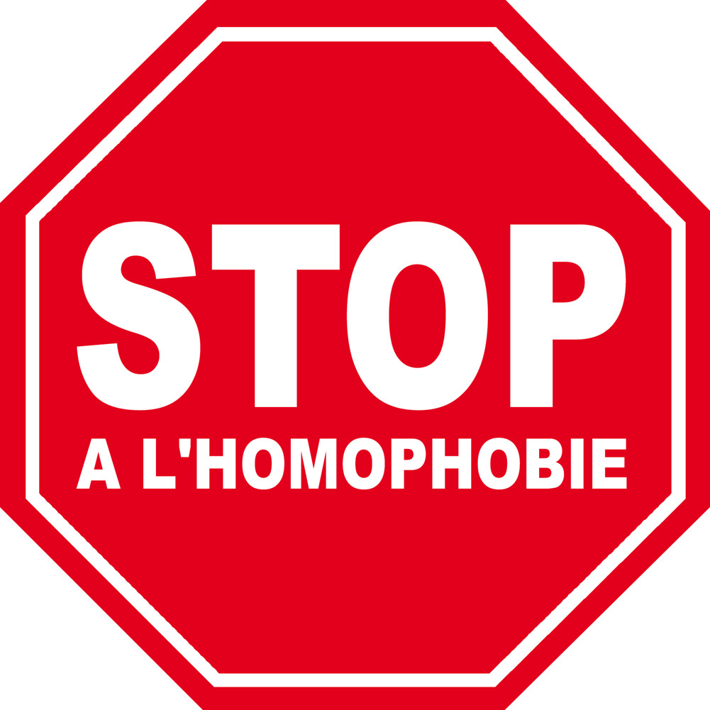 homophobie STOP - 5x5cm - Sticker/autocollant