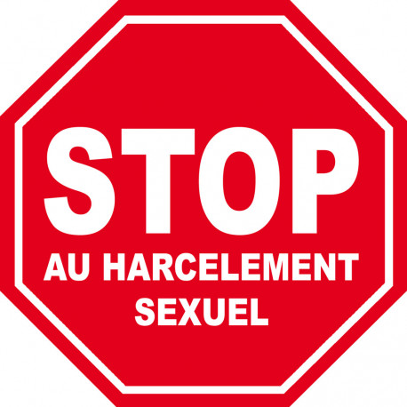 harcèlement sexuel STOP - 5x5cm - Sticker/autocollant