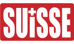  croix Suisse - 15x7.7cm - Sticker/autocollant