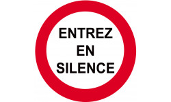 entrez en silence - 10cm - Sticker/autocollant