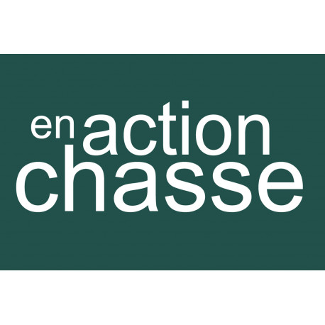 en action de chasse vert - 15x10cm - Sticker/autocollant