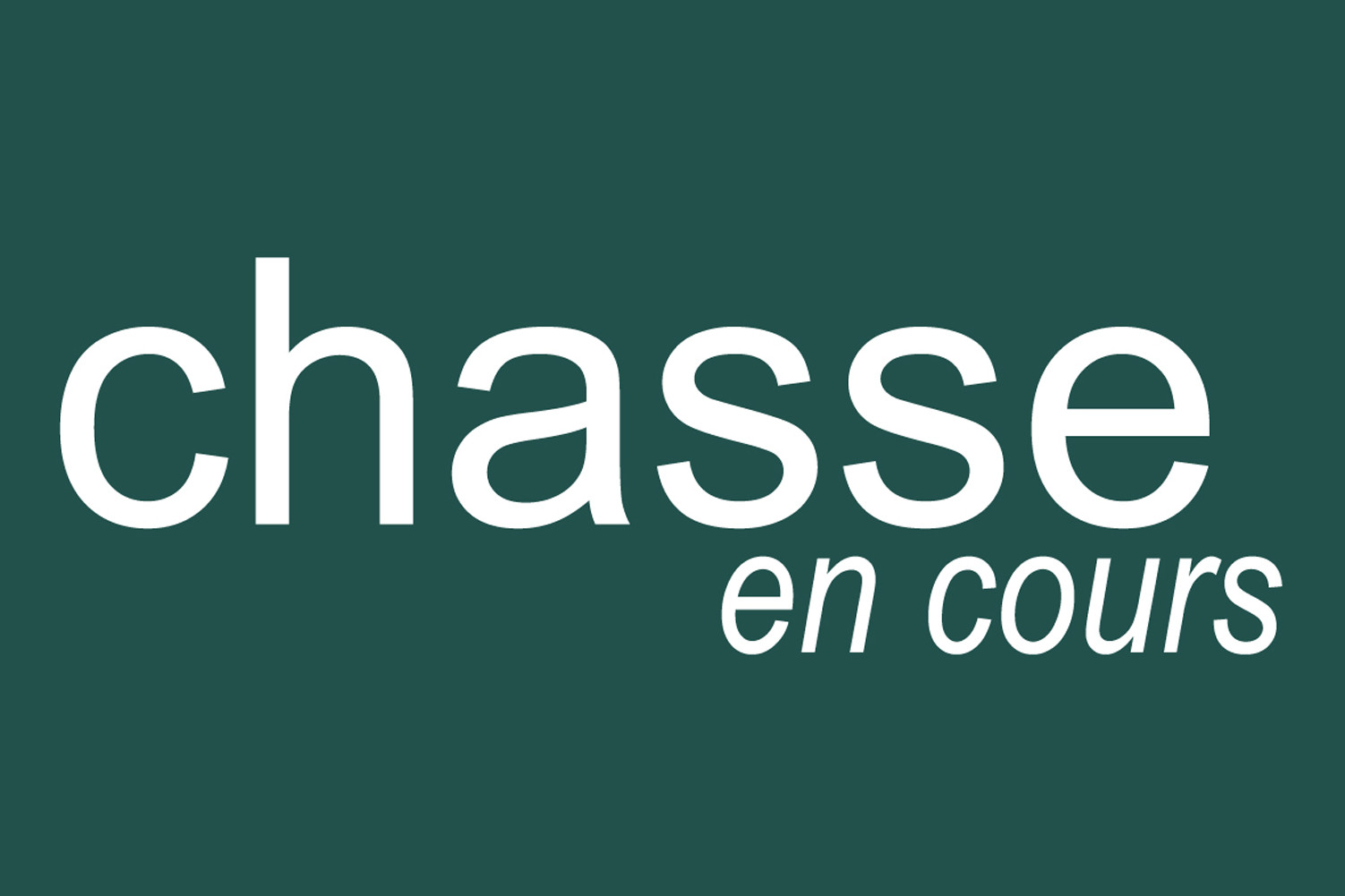 chasse en cours vert - 10x6.5cm - Sticker/autocollant