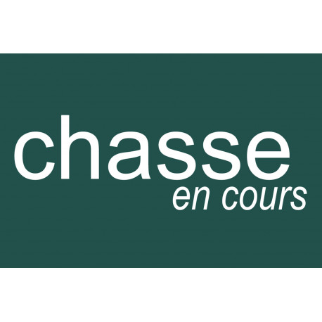 chasse en cours vert - 20x13.3cm - Sticker/autocollant