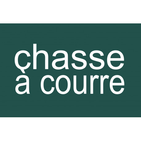 chasse à courre vert - 10x6.5cm - Sticker/autocollant