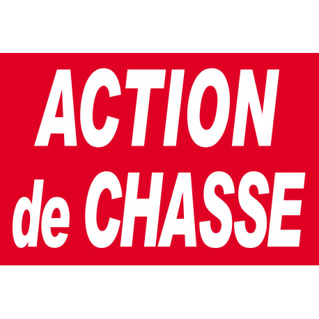 Action de chasse - 30x20cm - Sticker/autocollant