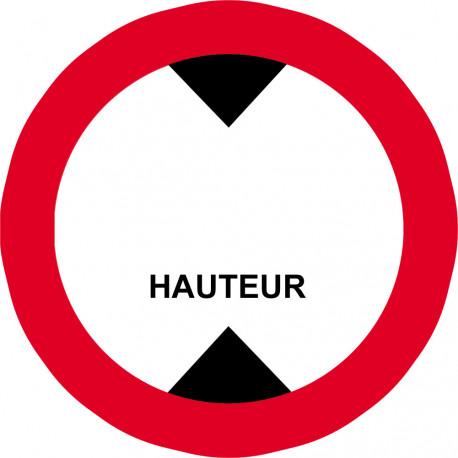 hauteur de passage à noter - 5cm - Sticker/autocollant