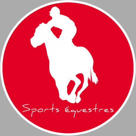 sport équestre - 5cm - Sticker/autocollant