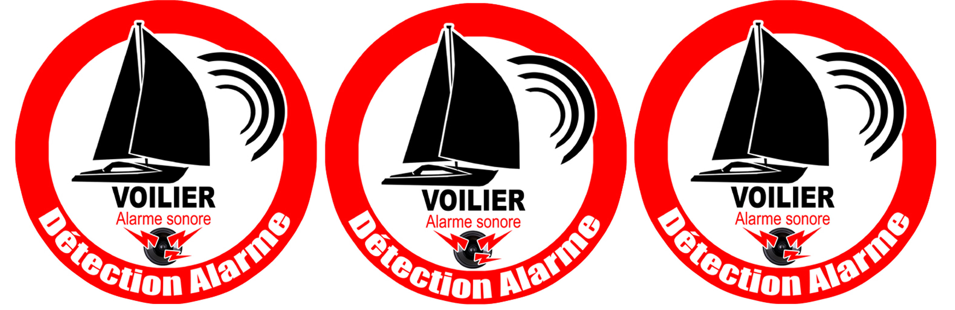 Alarme pour voilier - 3x5cm - Sticker/autocollant